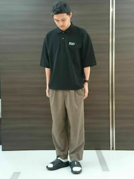 「アイテム（ポロシャツ）」を使った、tk.TAKEO KIKUCHI 小倉駅前アイム店さん（メンズ・185cm）の春コーディネート