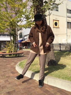 「tk.TAKEO KIKUCHI（ティーケータケオキクチ）のアイテム（ブルゾン）」を使った、tk.TAKEO KIKUCHI 小倉駅前アイム店さん（レディース・166cm）の秋コーディネート