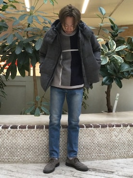 「アイテム（ブルゾン）」を使った、tk.TAKEO KIKUCHI 小倉駅前アイム店さん（メンズ・185cm）の冬コーディネート