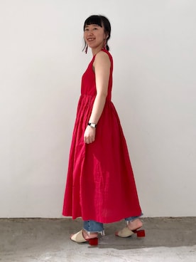 「mystic（ミスティック）のアイテム（ワンピース/ドレス）」を使った、カガヤさん（レディース・162cm）の春コーディネート