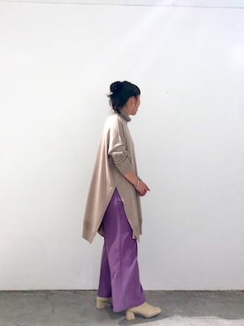 「アイテム（ブーティ）」を使った、カガヤさん（レディース・162cm・30代）の秋コーディネート
