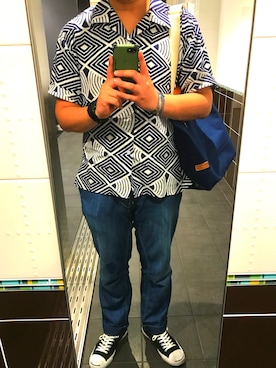 「CONVERSE（コンバース）のCONVERSE コンバース ジャック パーセル / JACK PURCEL（スニーカー）」を使った、マンボーさん（メンズ・185cm）の夏コーディネート