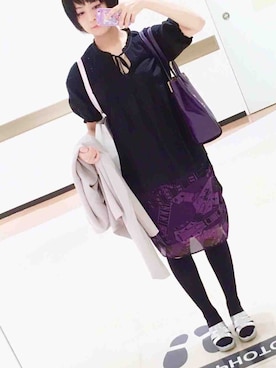 「JEANASIS（ジーナシス）のアイテム（ノーカラージャケット）」を使った、よるねこねるよさん（レディース・163cm）の春コーディネート