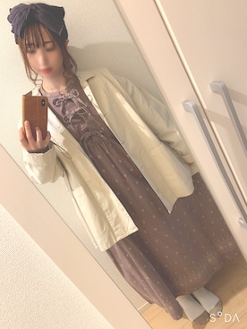 「おんなのこコーデ」｜「アイテム（ミリタリージャケット）」を使った、umi*さん（レディース・158cm）の春コーディネート
