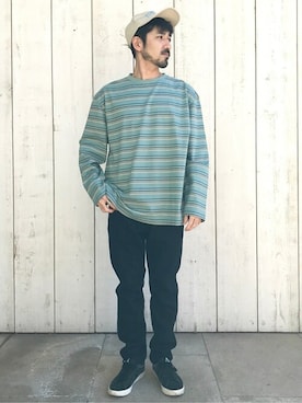 「LENO（リノ）のアイテム」を使った、でーひーさん（メンズ・173cm）の冬コーディネート