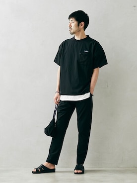 「JOURNAL STANDARD relume（ジャーナルスタンダード　レリューム）のアイテム（セットアップ）」を使った、でーひーさん（メンズ・173cm）の春コーディネート