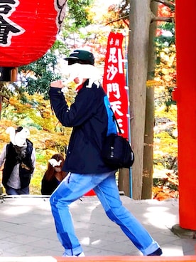 「northface」｜「アイテム（ナイロンジャケット）」を使った、つかちゃんさん（メンズ・175cm）の秋コーディネート