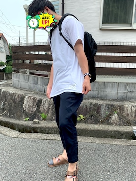 「Johnbull Private labo（ジョンブルプライベートラボ）のアイテム（トップス）」を使った、ttron(相互)さん（メンズ・180cm）の夏コーディネート