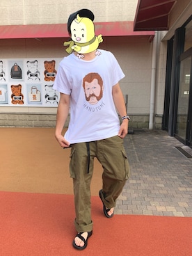 「MARINEDAY（マリンデイ）のアイテム」を使った、ttron(相互)さん（メンズ・180cm）の夏コーディネート