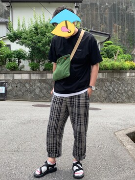 「Johnbull Private labo（ジョンブルプライベートラボ）のアイテム（トップス）」を使った、ttron(相互)さん（メンズ・180cm）の夏コーディネート