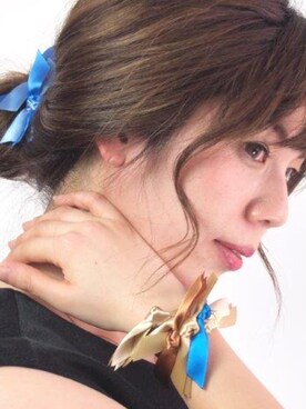 「Ange Bloom（アンジェブルーム）のアイテム（ヘアゴム）」を使った、Ange Bloomさん（レディース・157cm）の冬コーディネート
