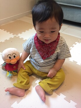 「BARNEYS NEWYORK」｜Ren☆さん（キッズ・70cm）の夏コーディネート
