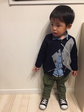 「Thomas（トーマス）のアイテム」を使った、Ren☆さん（キッズ・80cm）の冬コーディネート