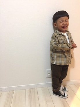 「黒コンバース」｜「アイテム（その他）」を使った、Ren☆さん（キッズ・90cm）の秋コーディネート