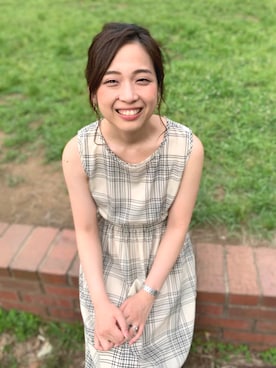 「GORGE（ゴージ）のアイテム（ワンピース/ドレス）」を使った、みくりんさん（レディース・159cm）の春コーディネート