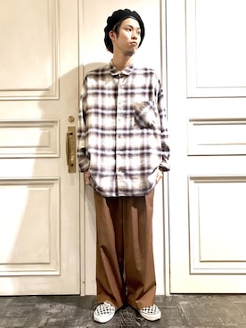 「HARE（ハレ）のアイテム（ハンチング/ベレー帽）」を使った、山川 翔平/HARE西宮ガーデンズさん（メンズ・170cm）の秋コーディネート
