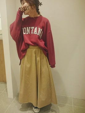 「スウエット」｜「アイテム（その他）」を使った、Oku-chanさん（レディース・158cm）の秋コーディネート