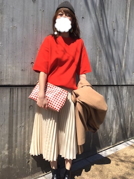「UNIQLOU」｜「アイテム（その他アウター）」を使った、naoさん（レディース・166cm）の春コーディネート