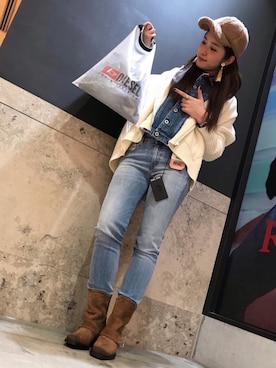 ナツミ@DIESEL岡山さん（レディース・161cm）の冬コーディネート