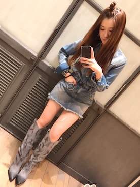 ナツミ@DIESEL岡山さん(レディース・161cm)の冬コーディネート