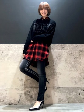 ナツミ@DIESEL岡山さん（レディース・162cm）の秋コーディネート