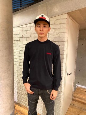 「ロンt」｜「アイテム（財布/小物）」を使った、atさん（メンズ・178cm）の秋コーディネート