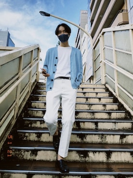 Zara ザラ のカーディガン ボレロを使ったメンズ人気ファッションコーディネート Wear