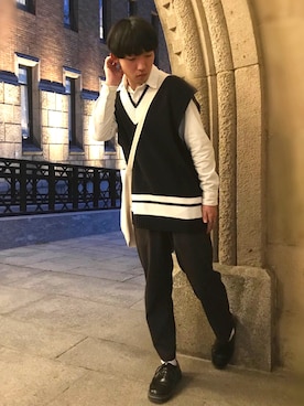 「花見」｜「アイテム（アクセサリー）」を使った、shoyaさん（メンズ・168cm）の春コーディネート
