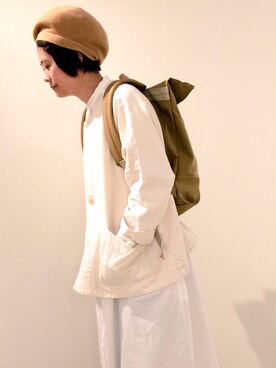 「yuni」｜「アイテム（デニムジャケット）」を使った、bulle de savonさん（レディース・158cm）の冬コーディネート