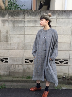 「kvell（ケベル）のアイテム（帽子）」を使った、bulle de savonさん（レディース・158cm）の秋コーディネート