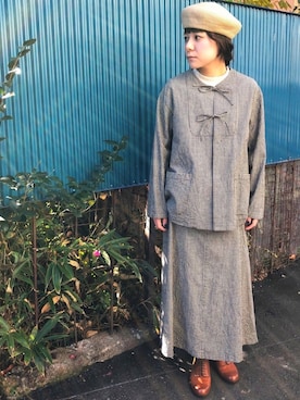 「bulle de savon（ビュルデサボン）のアイテム（ソックス/靴下）」を使った、bulle de savonさん（レディース・158cm）の冬コーディネート