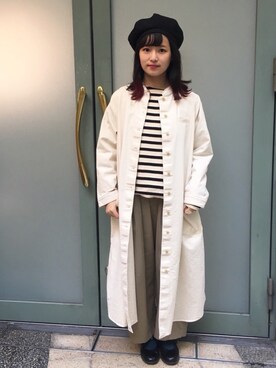 「yuni」｜「アイテム（その他アウター）」を使った、bulle de savonさん（レディース・158cm）の冬コーディネート
