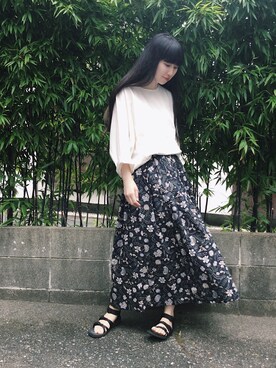 更紗プリントスカートyuniビュルデサボン