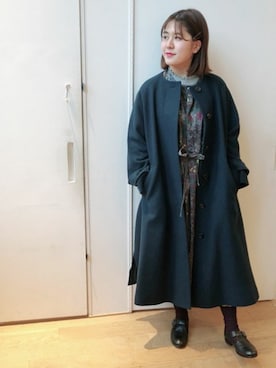 「yuni（ユニ　）のアイテム（その他アウター）」を使った、bulle de savonさん（レディース・158cm）の秋コーディネート