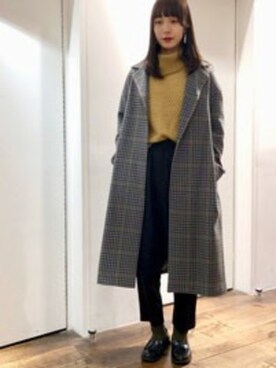 「yuni（ユニ　）のアイテム（その他アウター）」を使った、bulle de savonさん（レディース・158cm）の秋コーディネート