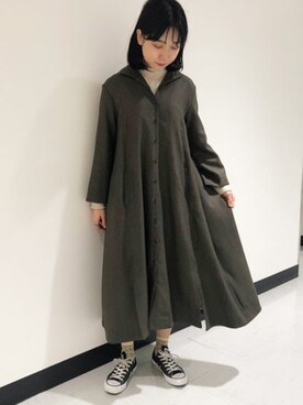 Yuni ユニ の 千鳥イタリアンカラーシャツワンピース ワンピース Wear