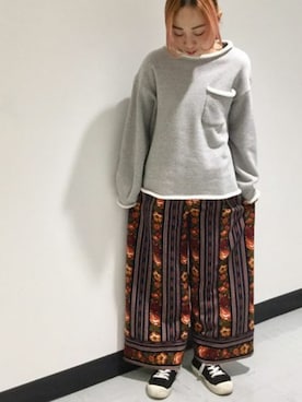 「Lene（レネ）のアイテム（パンツ）」を使った、bulle de savonさん（レディース・158cm）の冬コーディネート