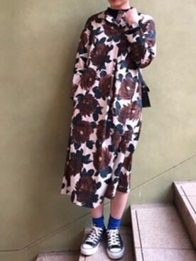 「bulle de savon（ビュルデサボン）のアイテム（ソックス/靴下）」を使った、bulle de savonさん（レディース・158cm）の冬コーディネート