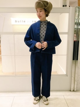 「yuni（ユニ　）のアイテム（ブルゾン）」を使った、bulle de savonさん（レディース・158cm）の冬コーディネート