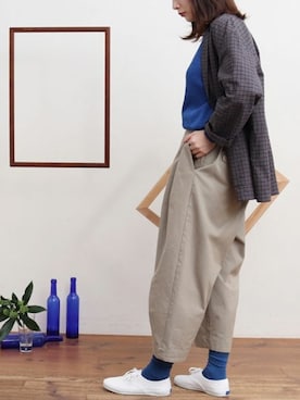 「bulle de savon（ビュルデサボン）のアイテム（ソックス/靴下）」を使った、bulle de savonさん（レディース・158cm）の冬コーディネート