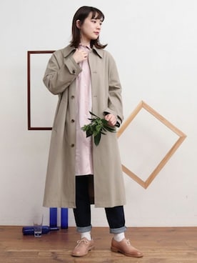 「yuni（ユニ　）のアイテム（その他アウター）」を使った、bulle de savonさん（レディース・158cm）の冬コーディネート