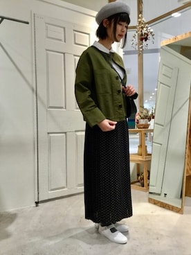 「yuni（ユニ　）のアイテム（ブルゾン）」を使った、bulle de savonさん（レディース・158cm）の冬コーディネート