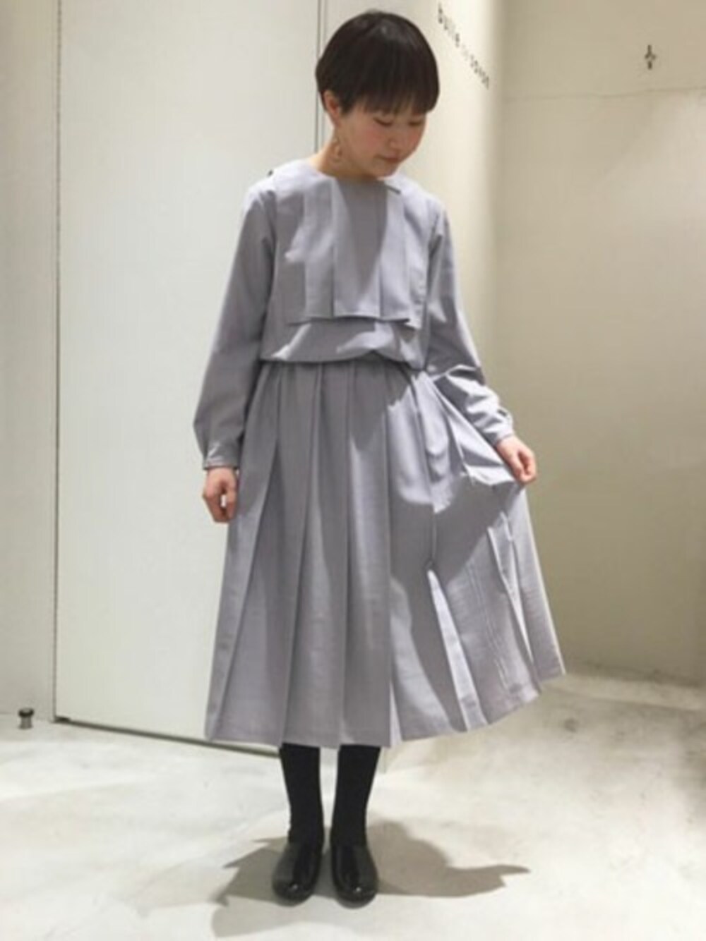 bulle de savon(ビュルデサボン)の「太プリーツ セーラー bulle de savon(ビュルデサボン)の「太プリーツ セーラー