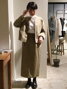 「yuni（ユニ　）のアイテム（ブルゾン）」を使った、bulle de savonさん（レディース・158cm）の冬コーディネート