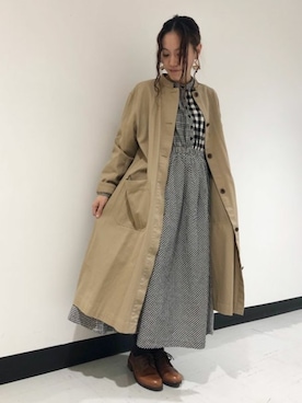 「yuni（ユニ　）のアイテム（その他アウター）」を使った、bulle de savonさん（レディース・158cm）の冬コーディネート