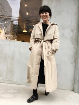 「yuni（ユニ　）のアイテム（その他アウター）」を使った、bulle de savonさん（レディース・158cm）の春コーディネート