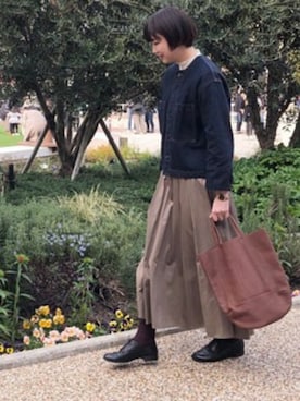 「bulle de savon（ビュルデサボン）のアイテム（ショルダーバッグ）」を使った、bulle de savonさん（レディース・158cm）の春コーディネート