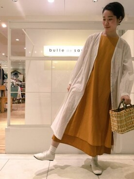 「Lene（レネ）のアイテム」を使った、bulle de savonさん（レディース・158cm）の春コーディネート