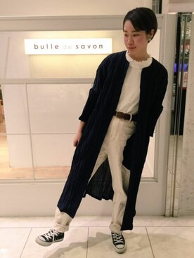 「yuni（ユニ　）のアイテム（その他アウター）」を使った、bulle de savonさん（レディース・158cm）の春コーディネート
