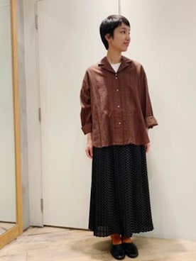 「Lene（レネ）のアイテム」を使った、bulle de savonさん（レディース・158cm）の秋コーディネート